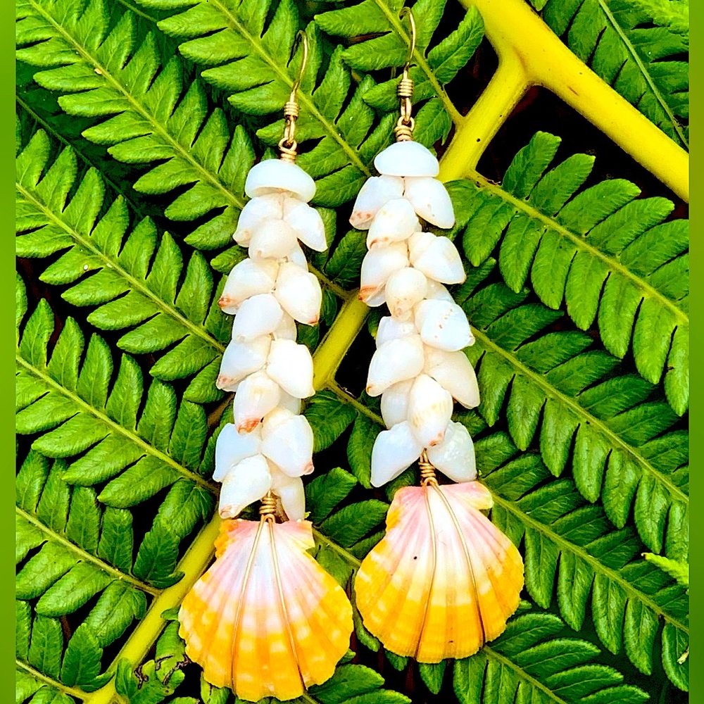 14K GF Momi Shells from Big Island Hawaii. Sunrise Shells from North Shore Oahu.